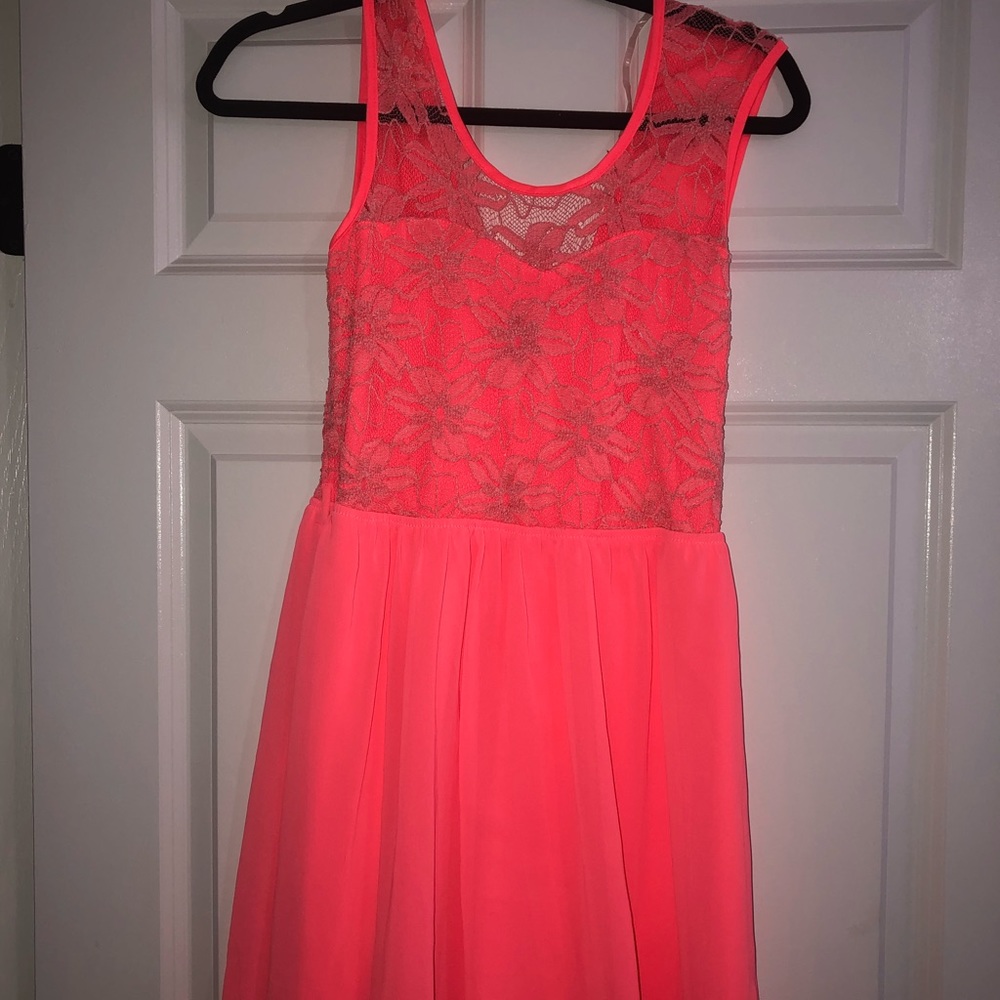 Pretty neon pink dress